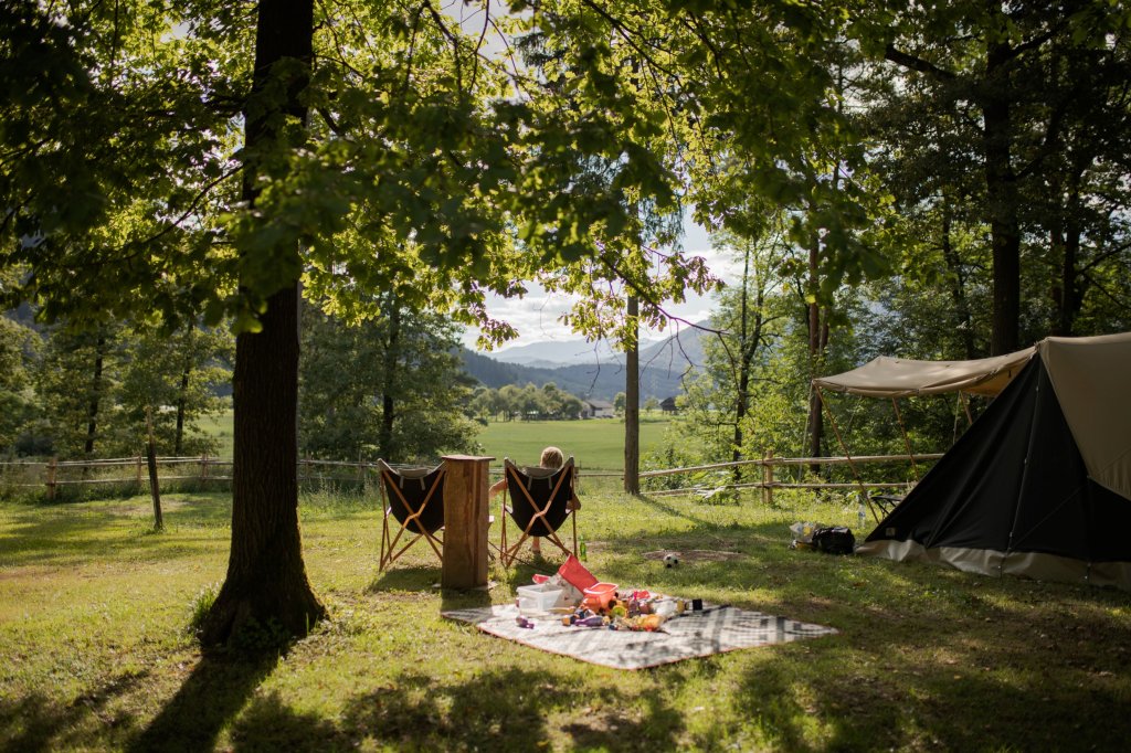 Meadow With Tent Pitches And Mountain View | Forest Camping Mozirje | Image #4/29 | 