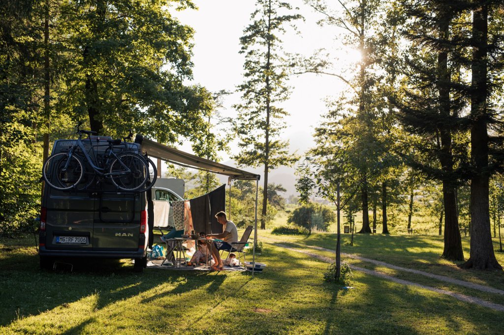 Meadow With Pitches And Mountain View | Forest Camping Mozirje | Image #5/29 | 