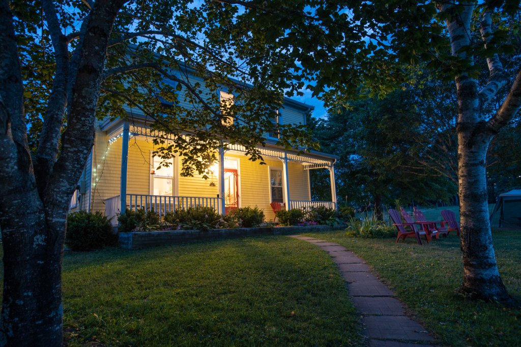 River Ridge Lodge At Night | Peaceful River Ridge Lodge On Martins River | Mahone Bay, Nova Scotia  | Bed & Breakfasts | Image #1/17 | 